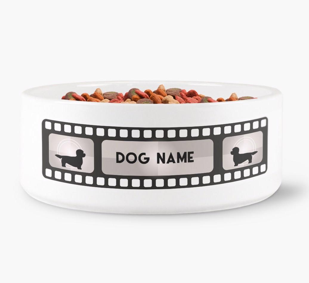 'Movie Reel' - Personalised Dog Bowl for your {breedFullName}