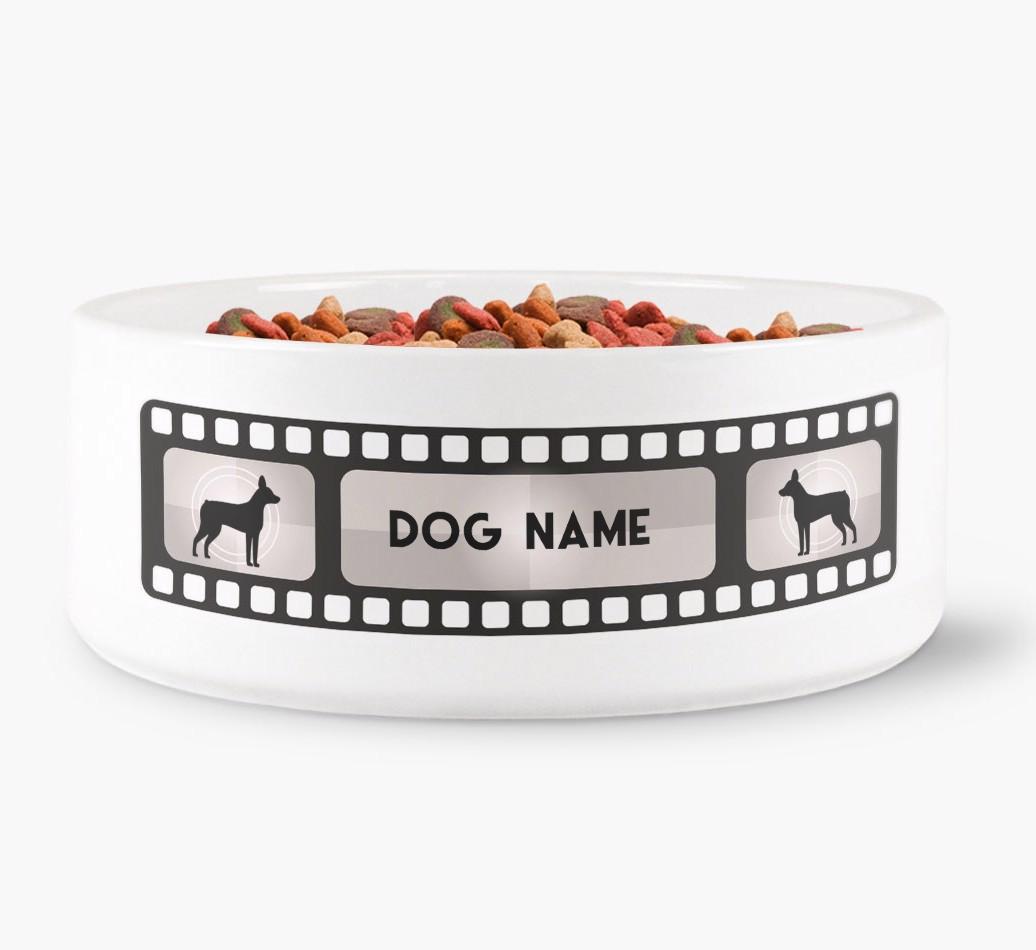 'Movie Reel' - Personalised Dog Bowl for your {breedFullName}