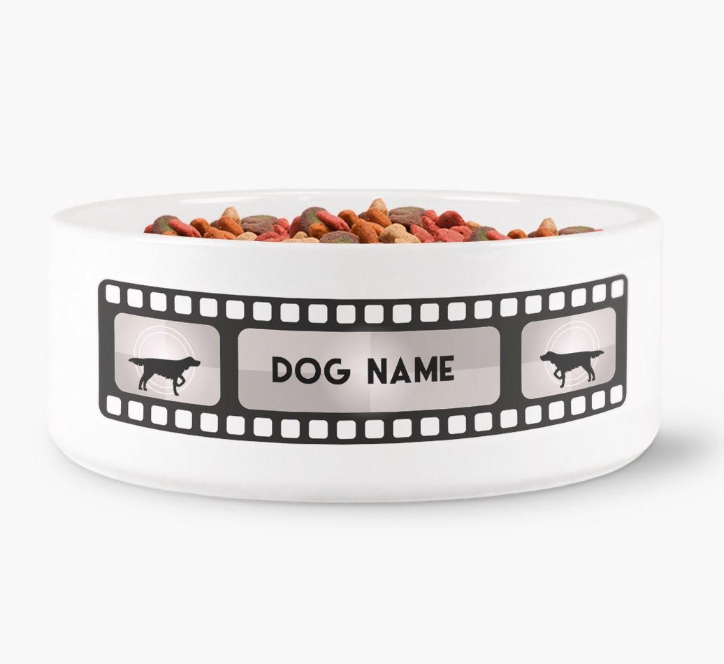 'Movie Reel' - Personalised Dog Bowl for your {breedFullName}