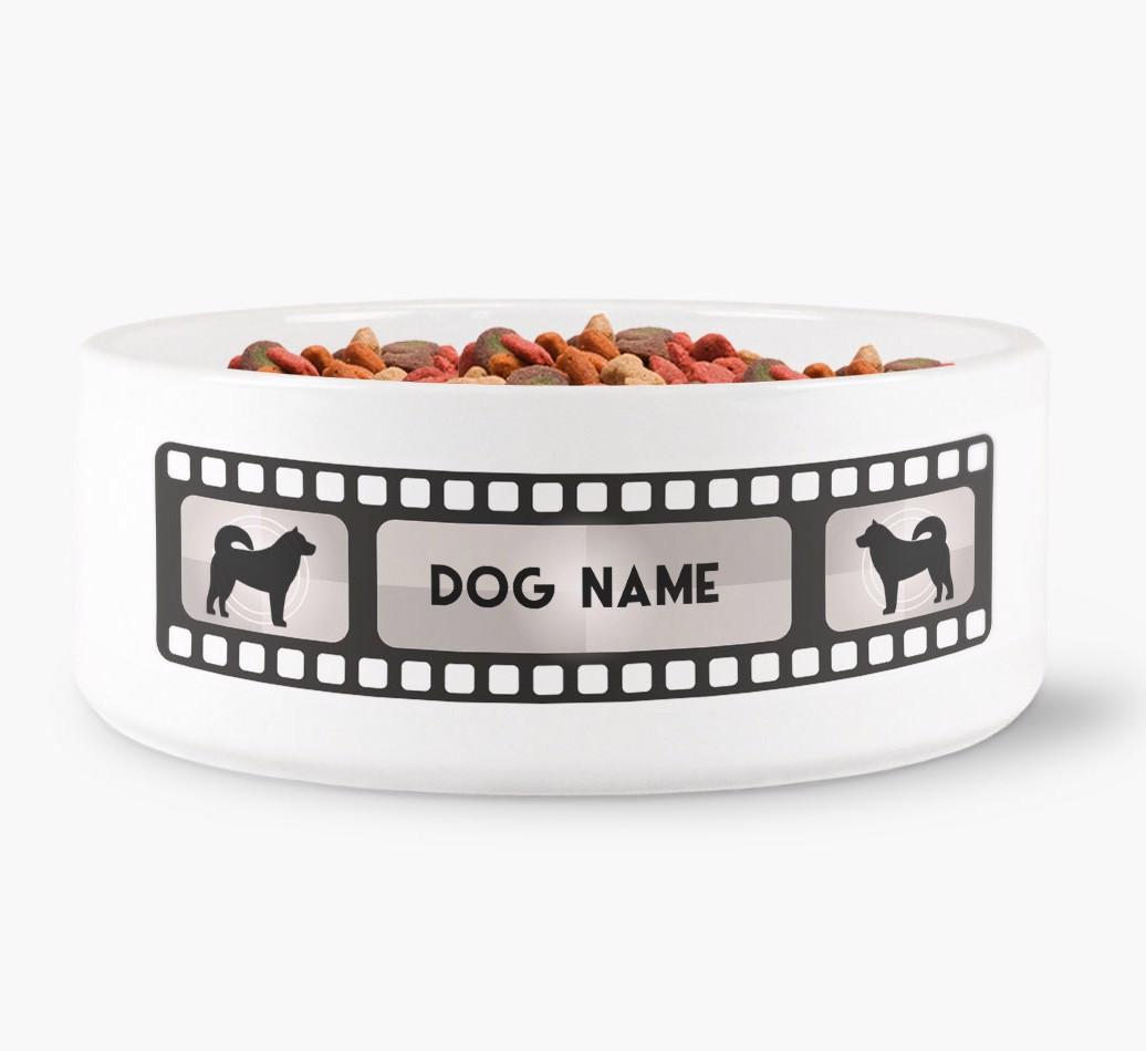 'Movie Reel' - Personalised Dog Bowl for your {breedFullName}