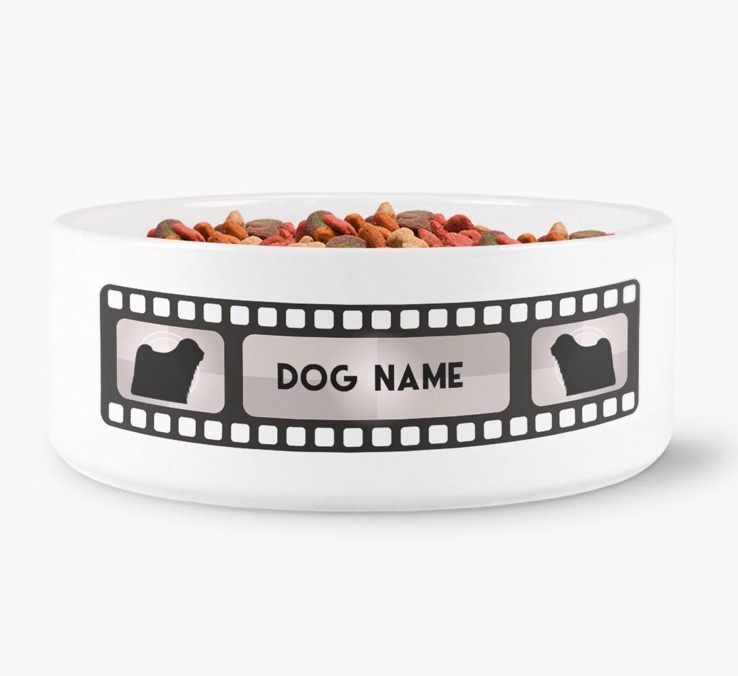 'Movie Reel' - Personalised Dog Bowl for your {breedFullName}