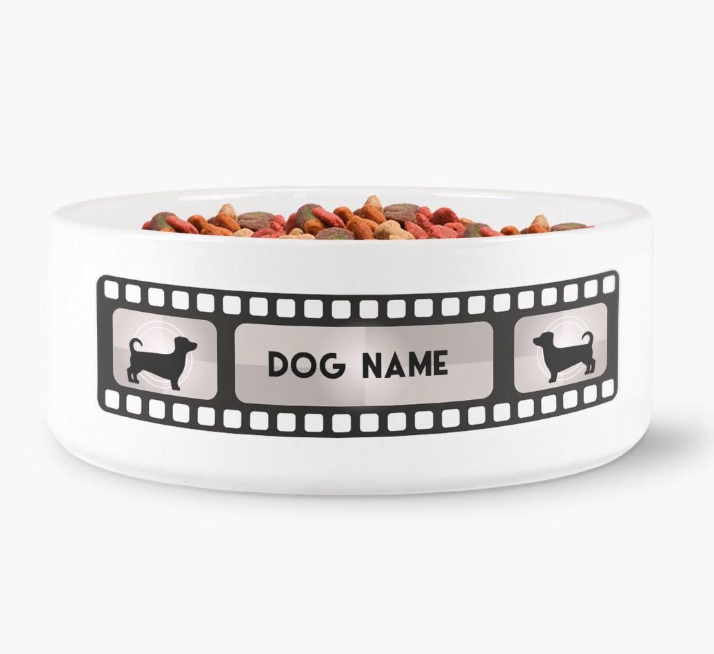 'Movie Reel' - Personalised Dog Bowl for your {breedFullName}