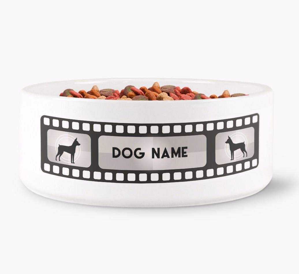 'Movie Reel' - Personalised Dog Bowl for your {breedFullName}