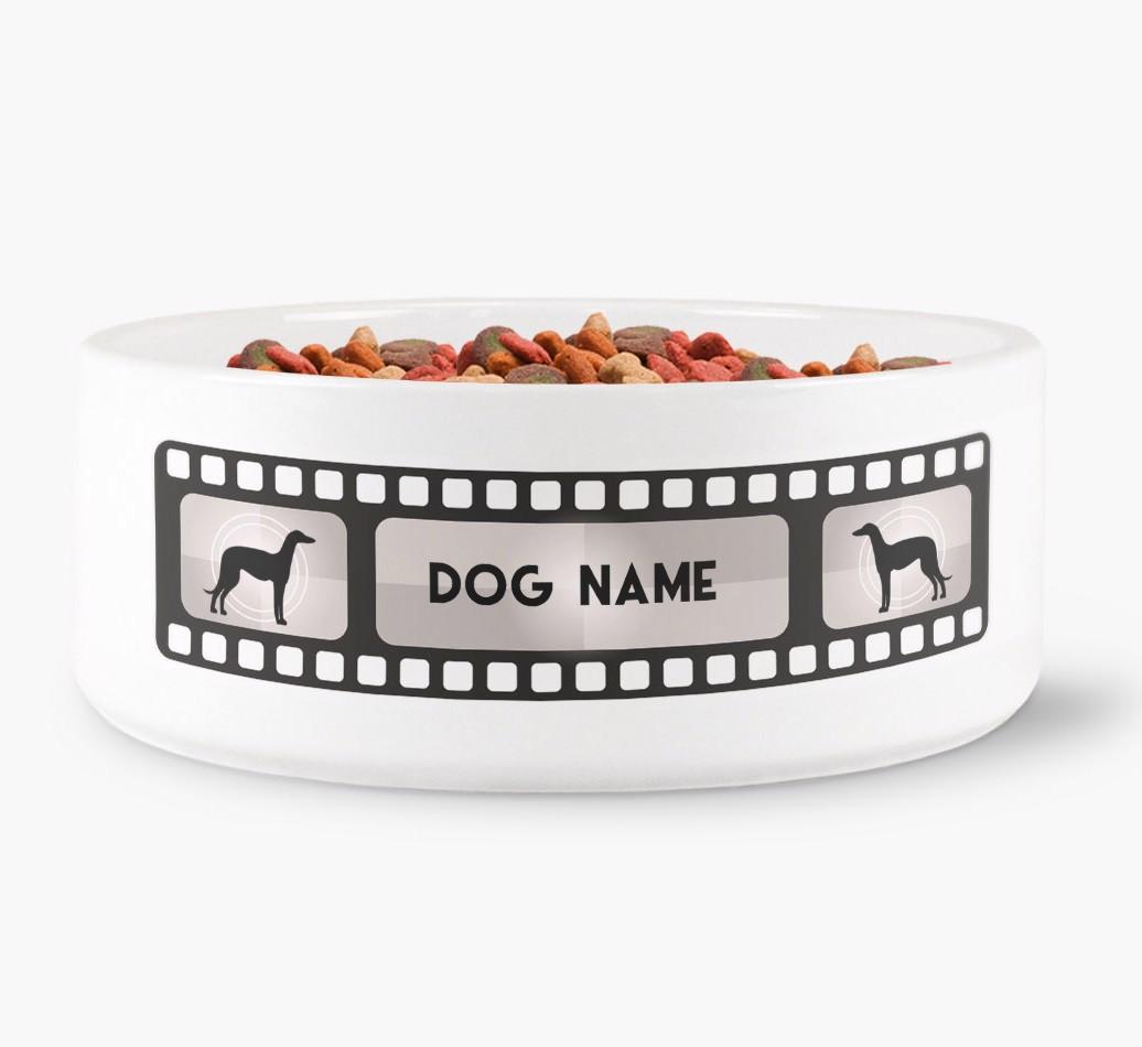 'Movie Reel' - Personalised Dog Bowl for your {breedFullName}