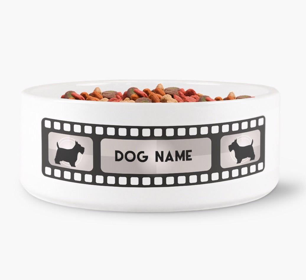 'Movie Reel' - Personalised Dog Bowl for your {breedFullName}