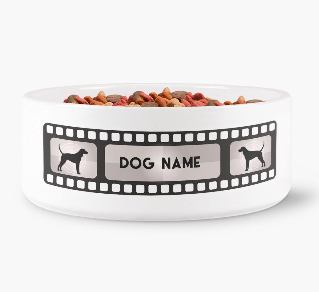 'Movie Reel' - Personalised Dog Bowl for your {breedFullName}