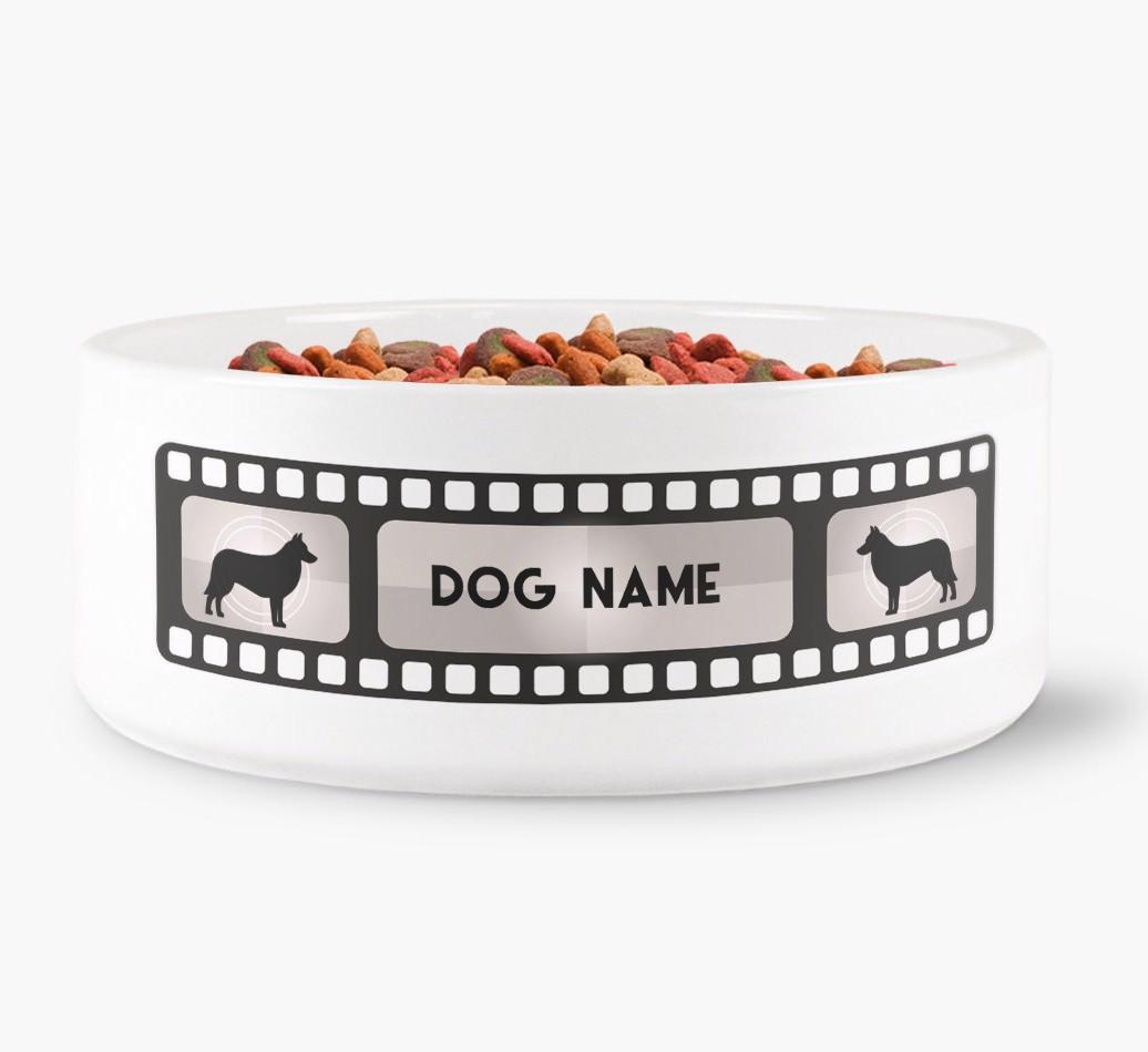 'Movie Reel' - Personalised Dog Bowl for your {breedFullName}