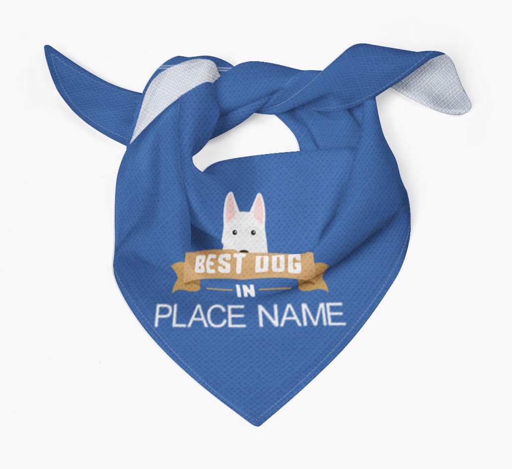 'Best Dog in Town' - Personalised {breedFullName} Bandana