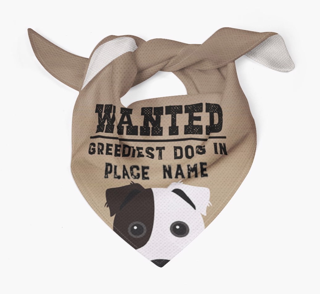 'Wanted' - Personalised {breedFullName} Bandana