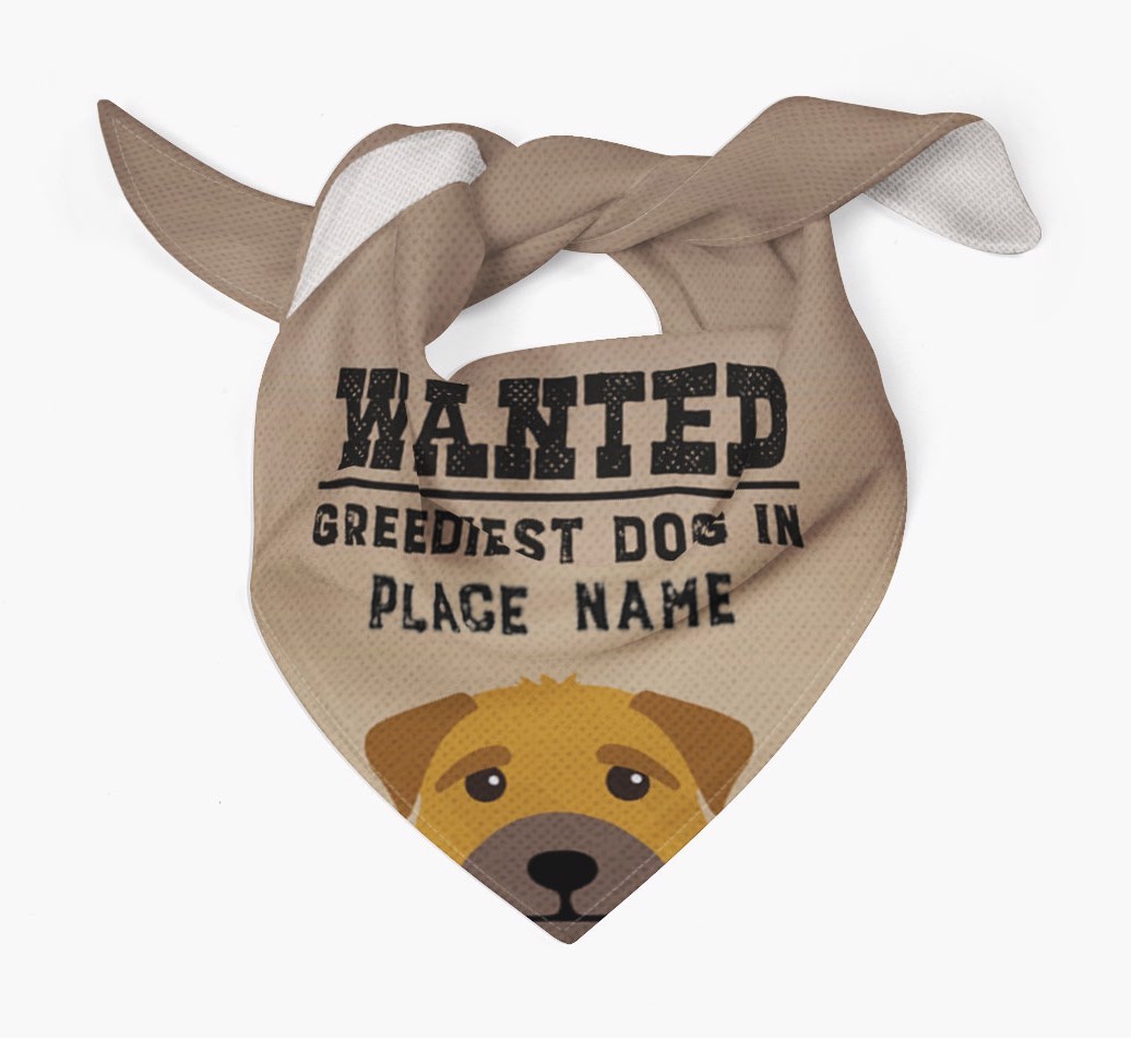 'Wanted' - Personalised {breedFullName} Bandana