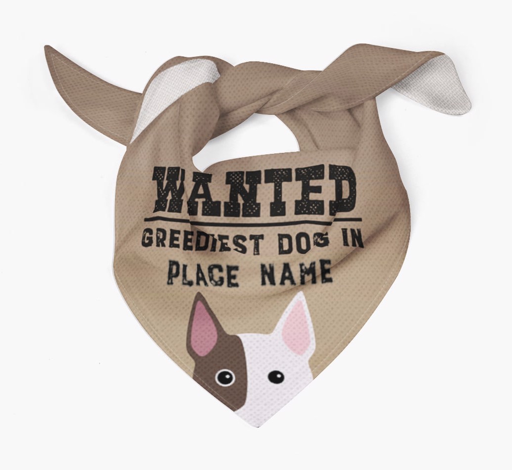 'Wanted' - Personalised {breedFullName} Bandana