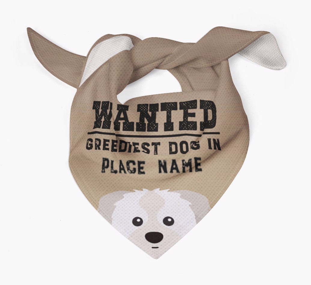 'Wanted' - Personalised {breedFullName} Bandana
