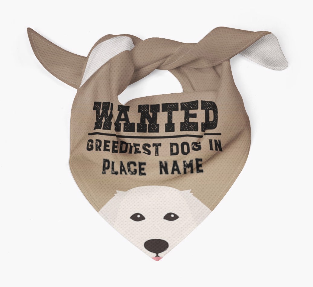 'Wanted' - Personalised {breedFullName} Bandana