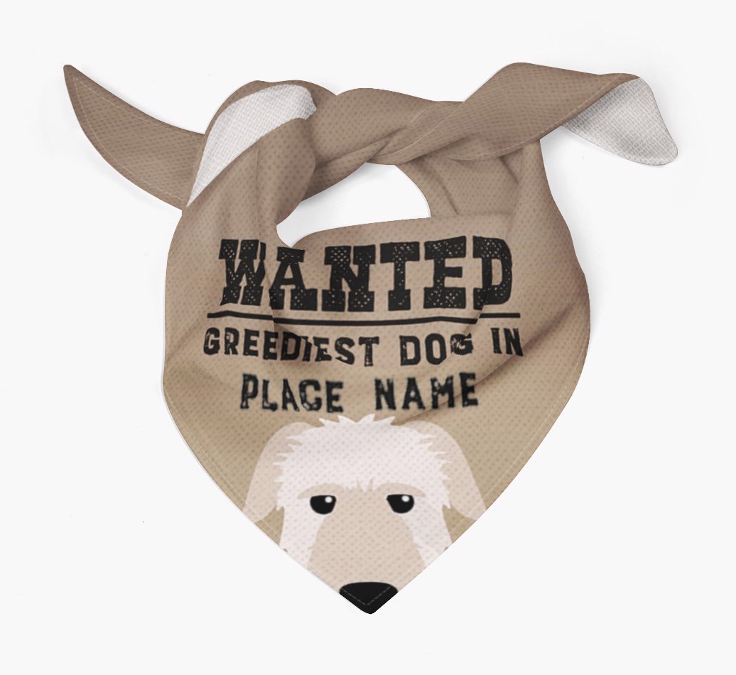 'Wanted' - Personalised {breedFullName} Bandana