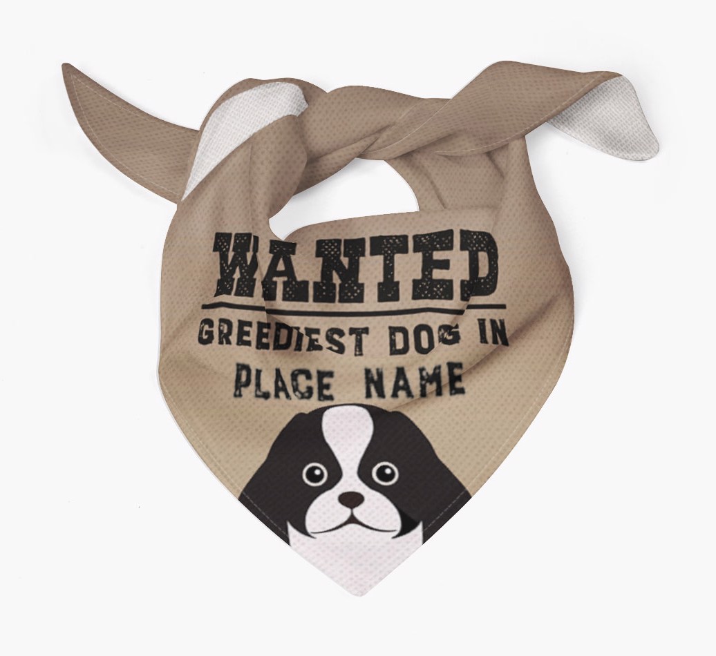 'Wanted' - Personalised {breedFullName} Bandana