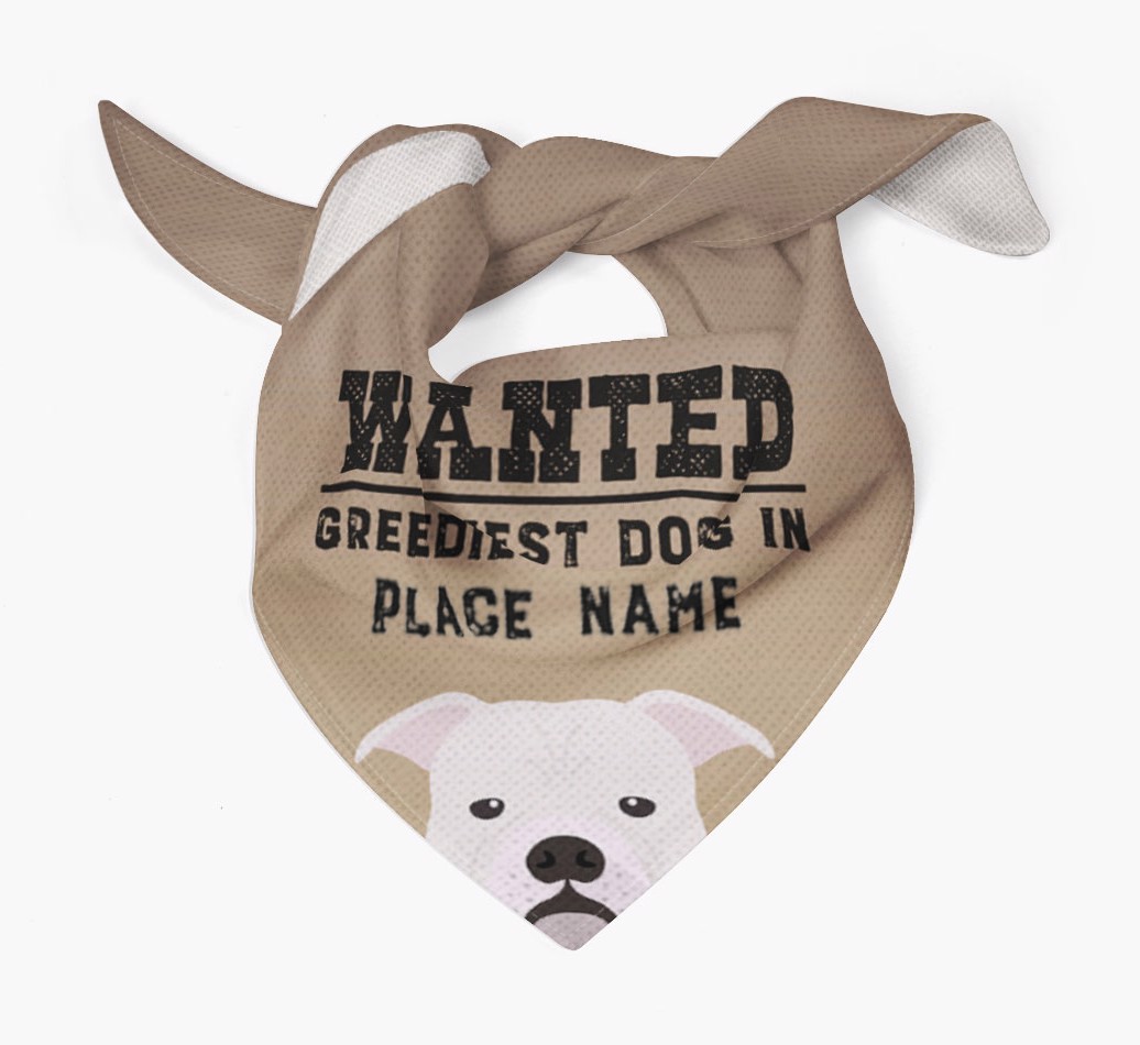 'Wanted' - Personalised {breedFullName} Bandana