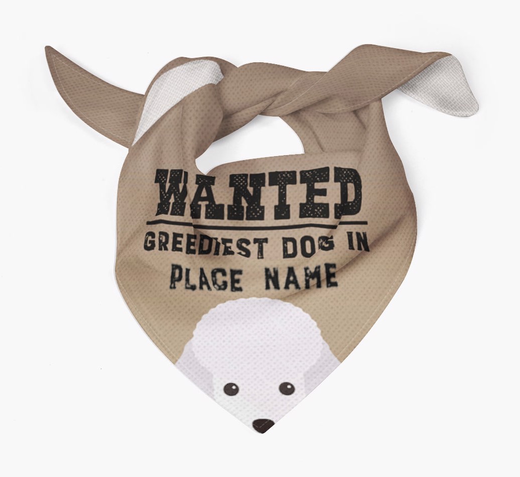 'Wanted' - Personalised {breedFullName} Bandana