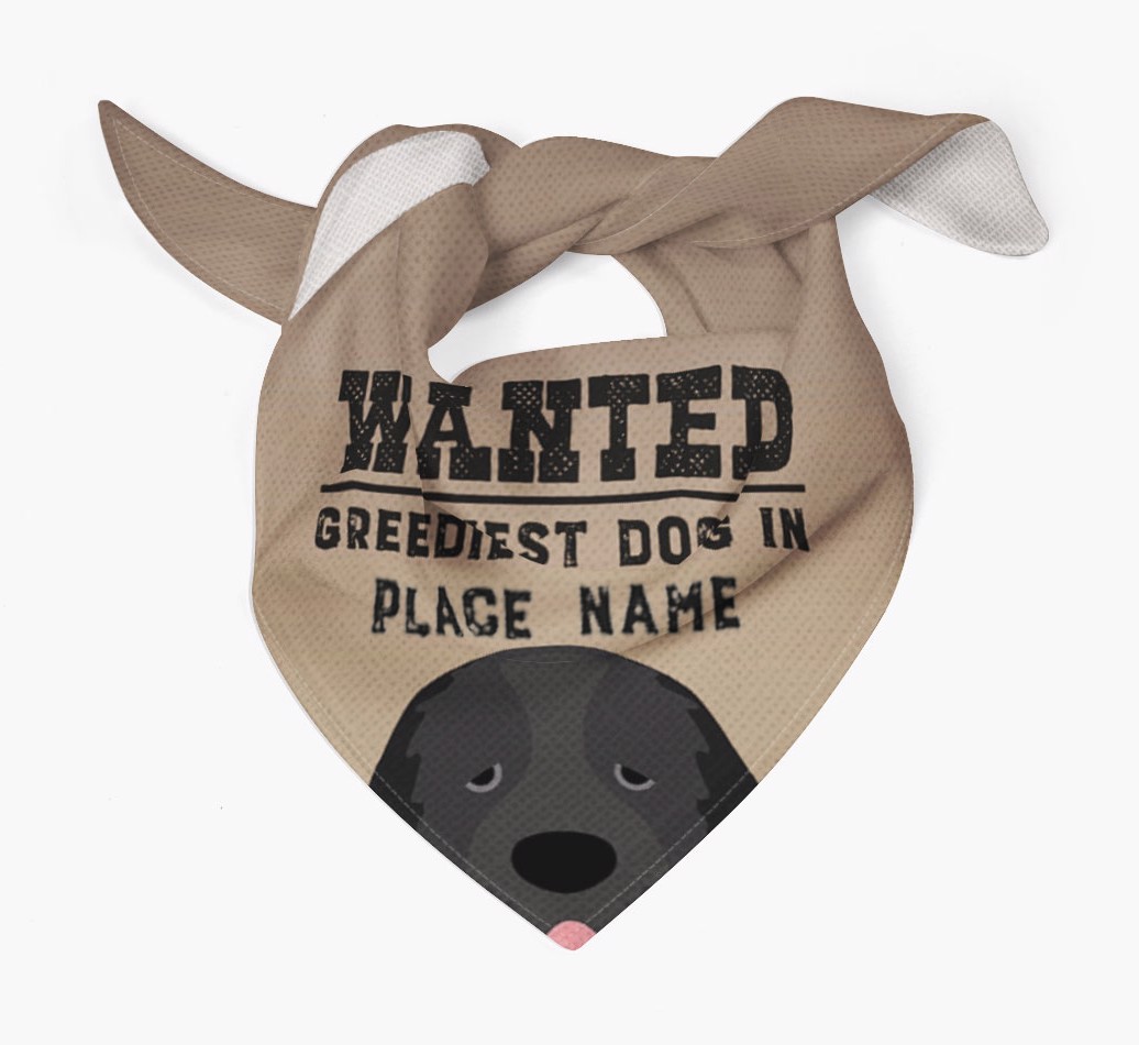 'Wanted' - Personalised {breedFullName} Bandana