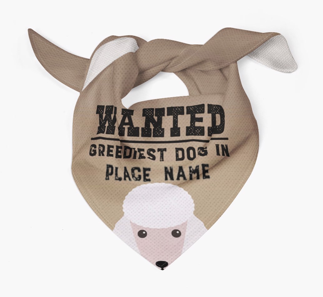 'Wanted' - Personalised {breedFullName} Bandana