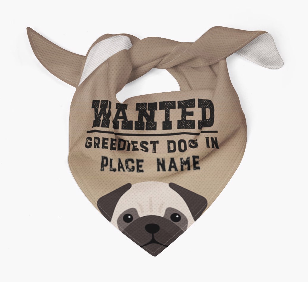 'Wanted' - Personalised {breedFullName} Bandana
