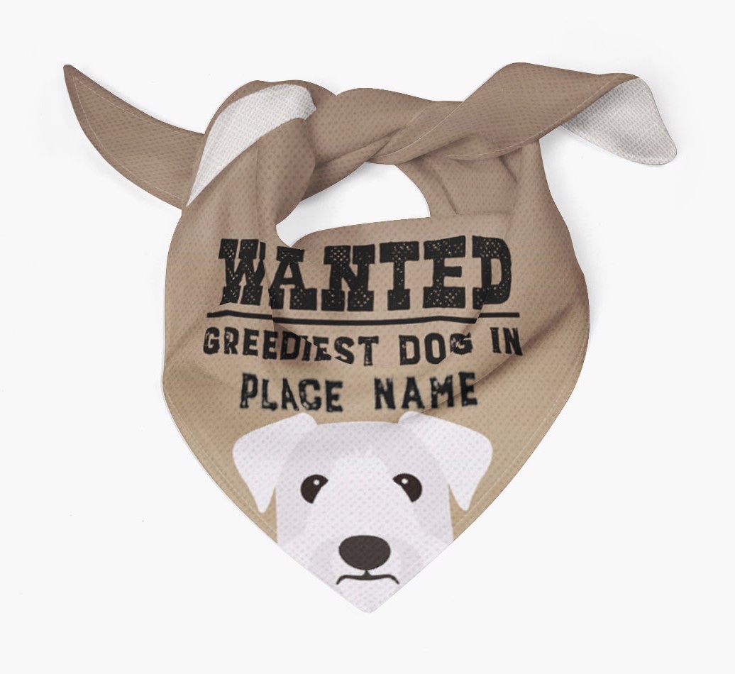 'Wanted' - Personalised {breedFullName} Bandana