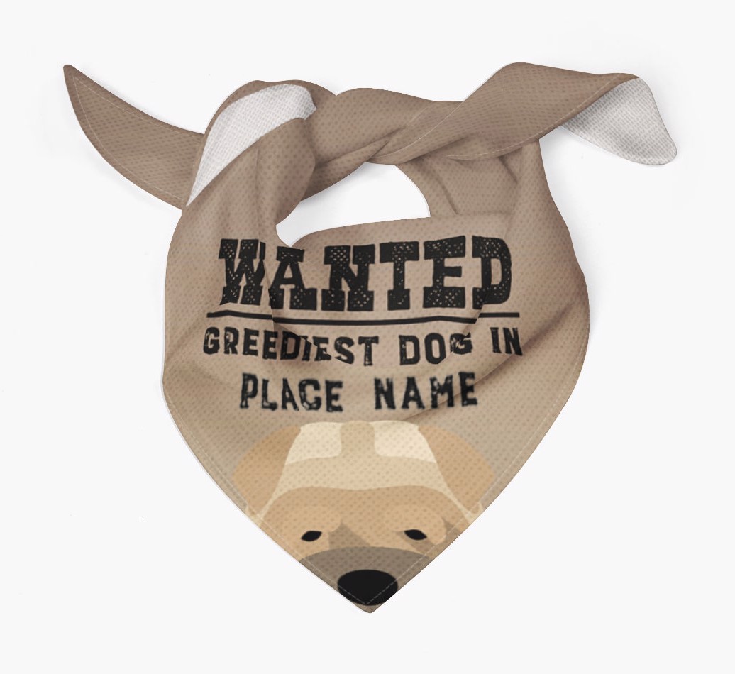 'Wanted' - Personalized {breedFullName} Bandana
