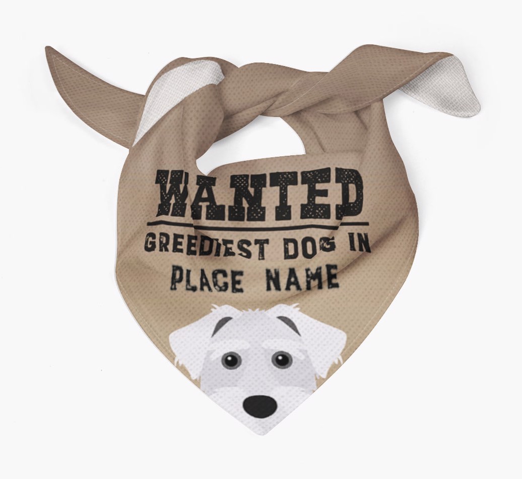 'Wanted' - Personalised {breedFullName} Bandana