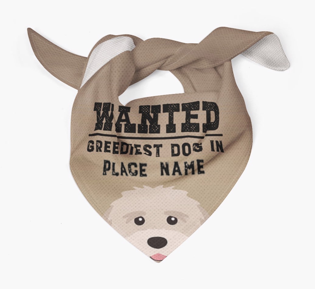 'Wanted' - Personalised {breedFullName} Bandana