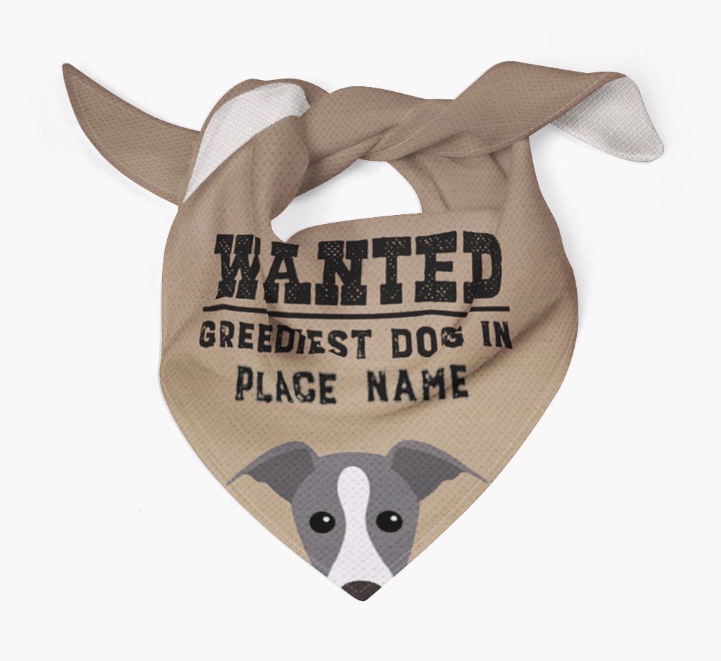 'Wanted' - Personalised {breedFullName} Bandana