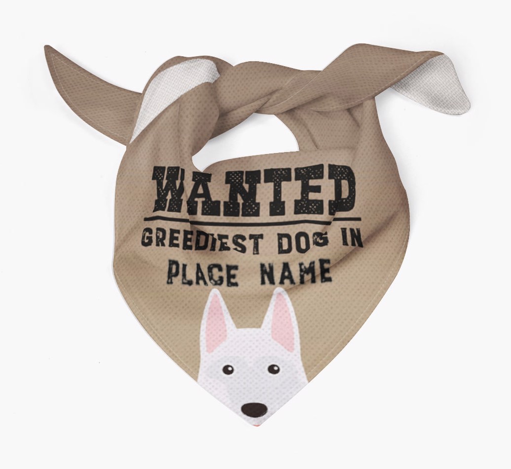 'Wanted' - Personalised {breedFullName} Bandana