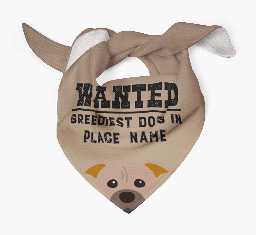 'Wanted' - Personalized {breedFullName} Bandana