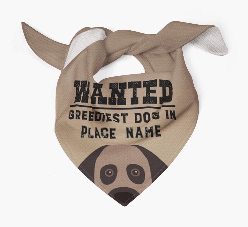'Wanted' - Personalized {breedFullName} Bandana