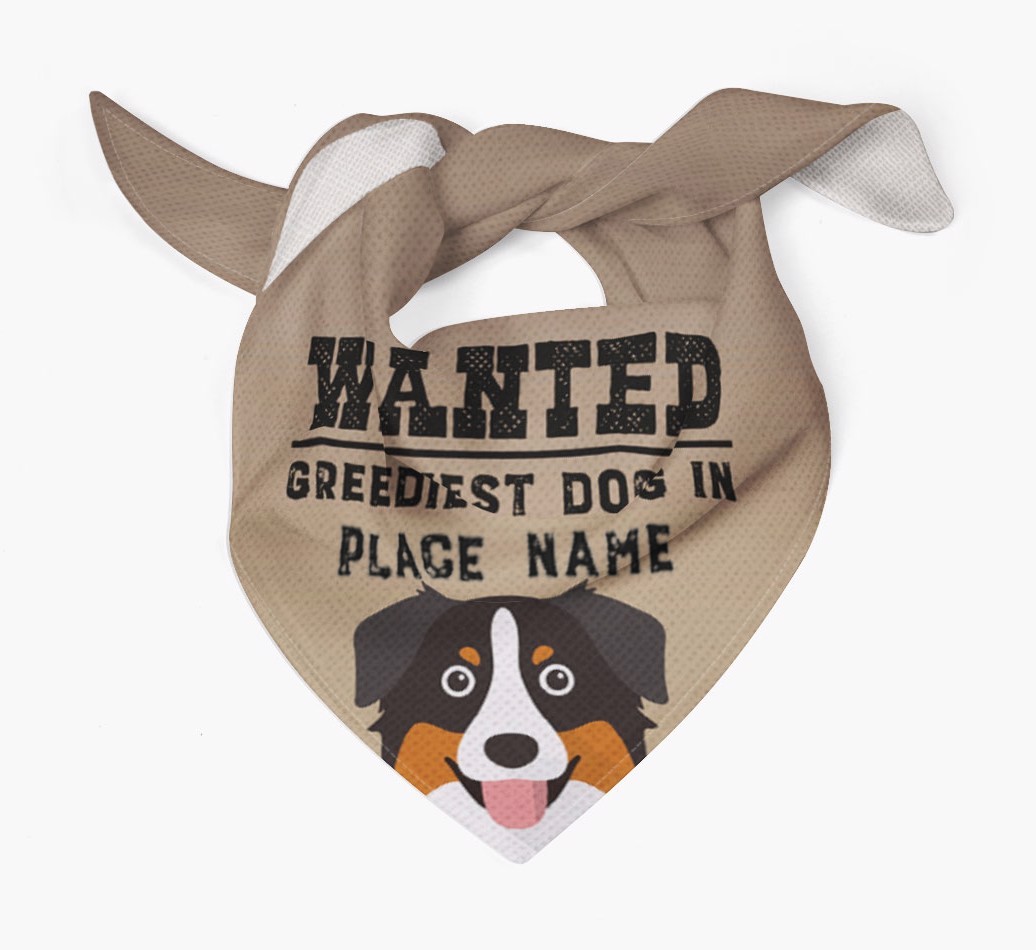 'Wanted' - Personalized {breedFullName} Bandana
