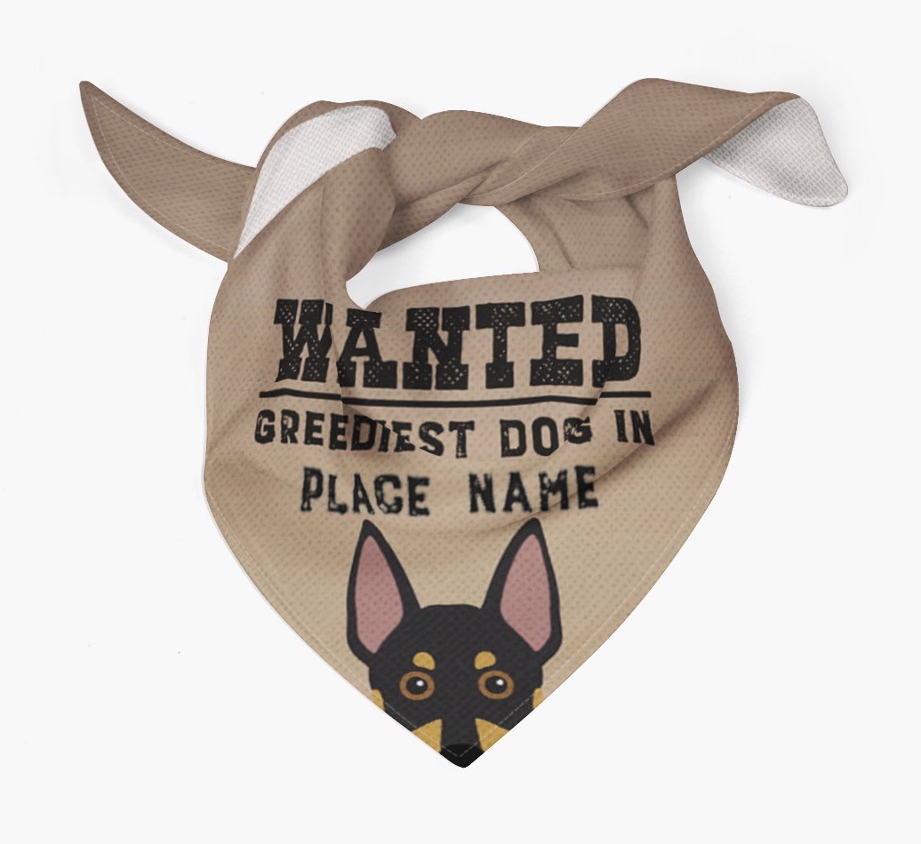 'Wanted' - Personalized {breedFullName} Bandana