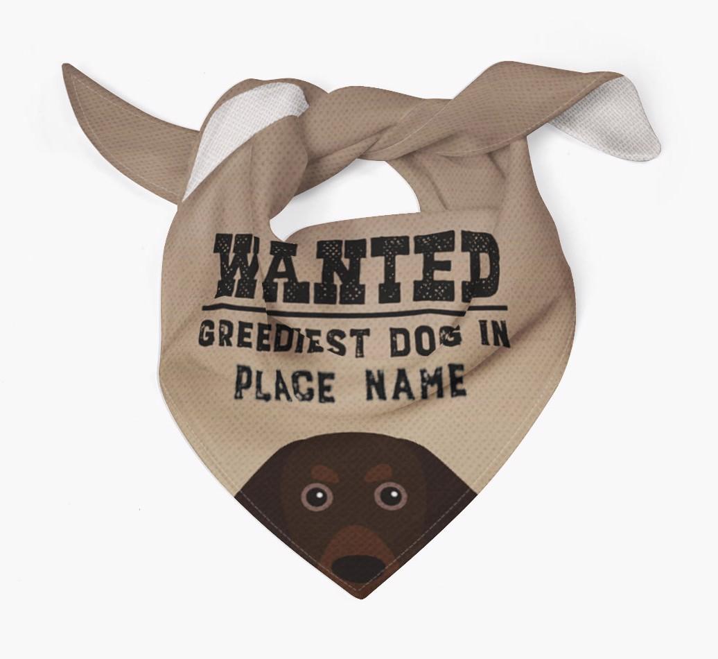 'Wanted' - Personalized {breedFullName} Bandana