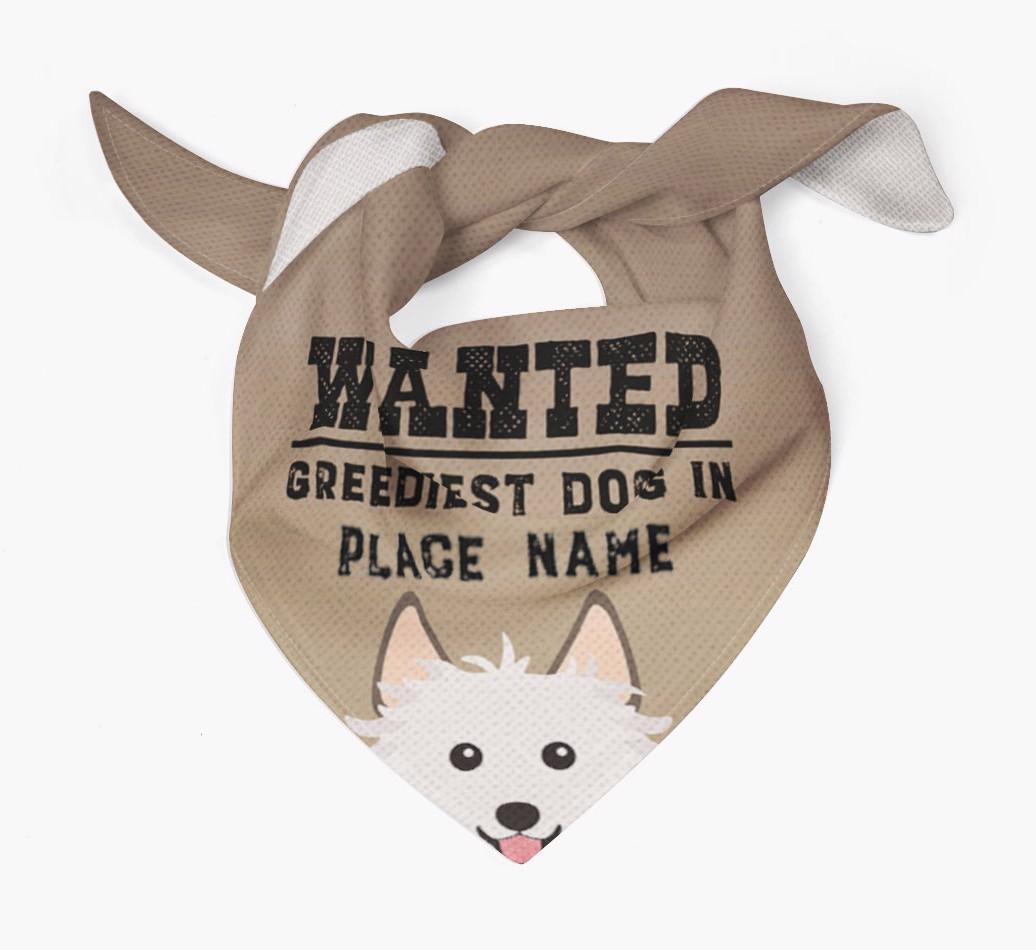 'Wanted' - Personalized {breedFullName} Bandana