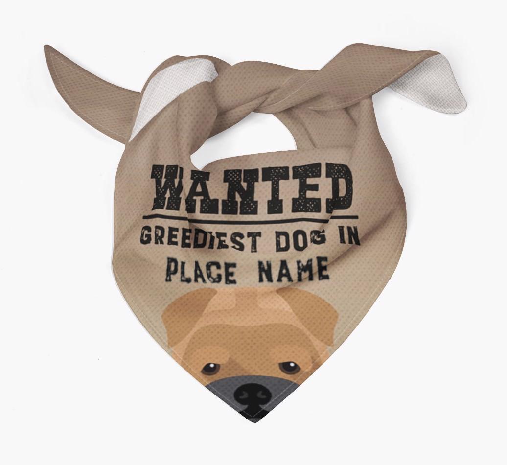'Wanted' - Personalized {breedFullName} Bandana