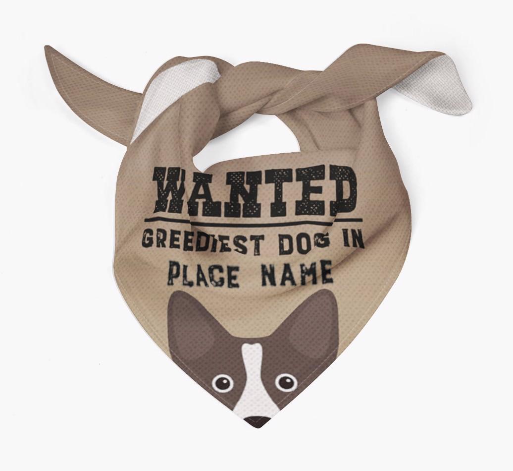 'Wanted' - Personalized {breedFullName} Bandana