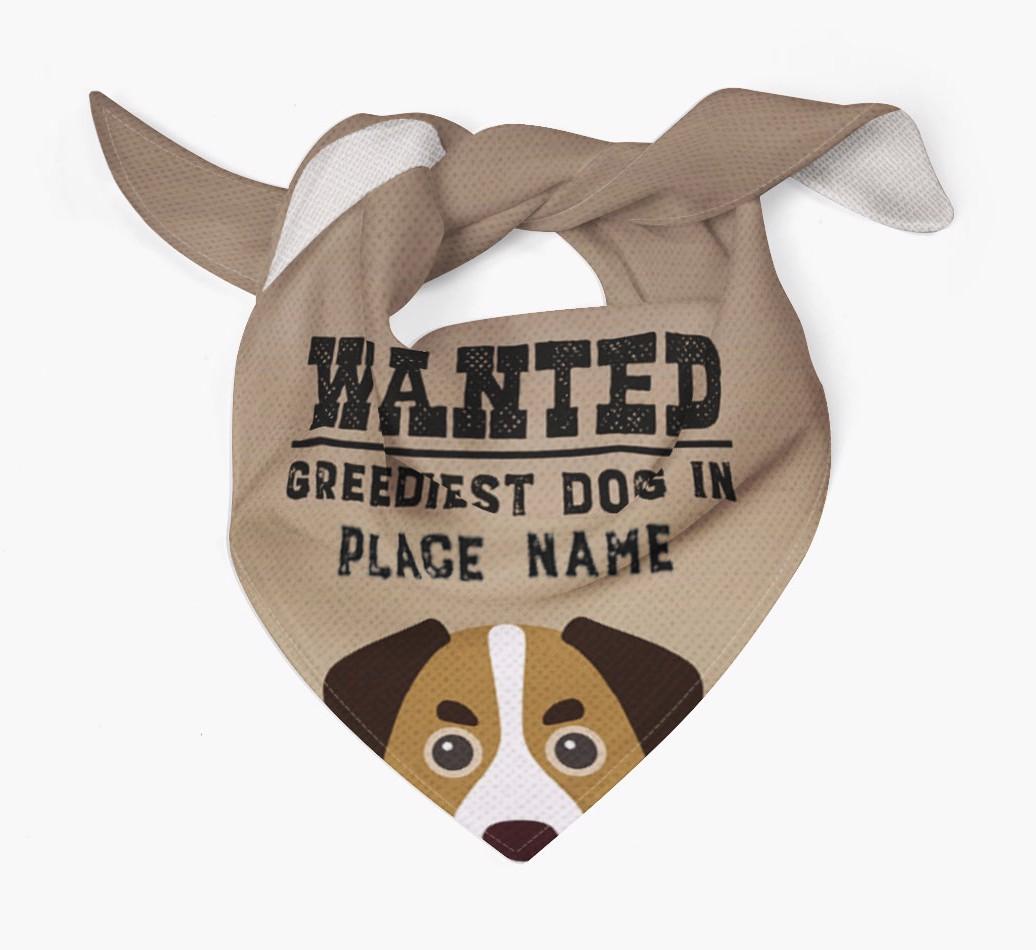 'Wanted' - Personalized {breedFullName} Bandana
