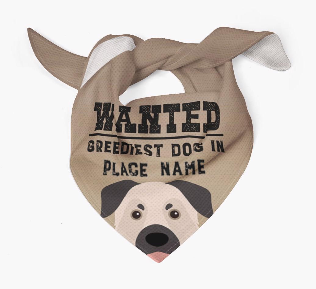 'Wanted' - Personalized {breedFullName} Bandana