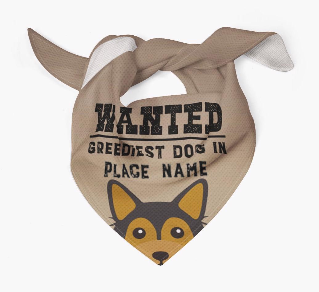'Wanted' - Personalized {breedFullName} Bandana