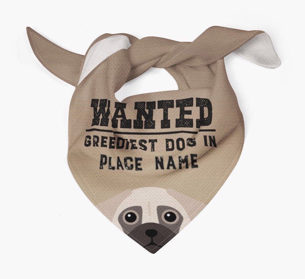'Wanted' - Personalized {breedFullName} Bandana