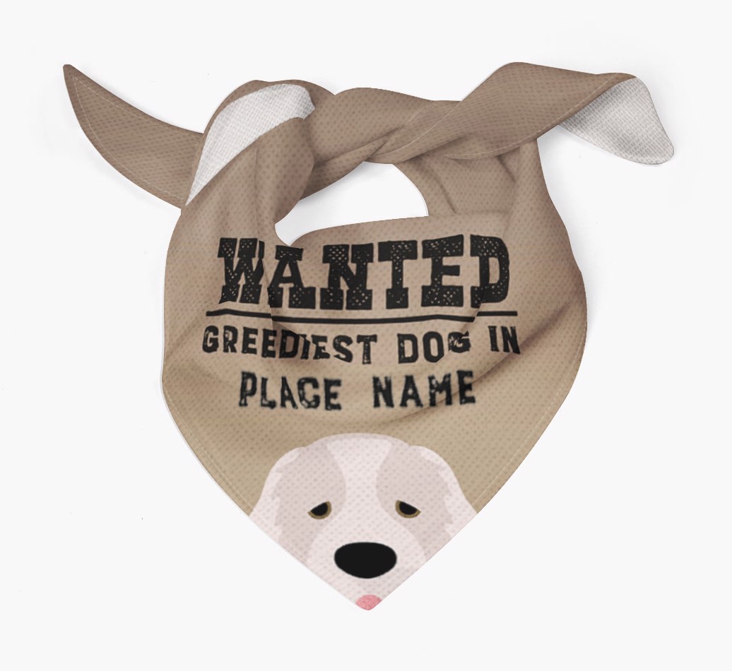 'Wanted' - Personalized {breedFullName} Bandana