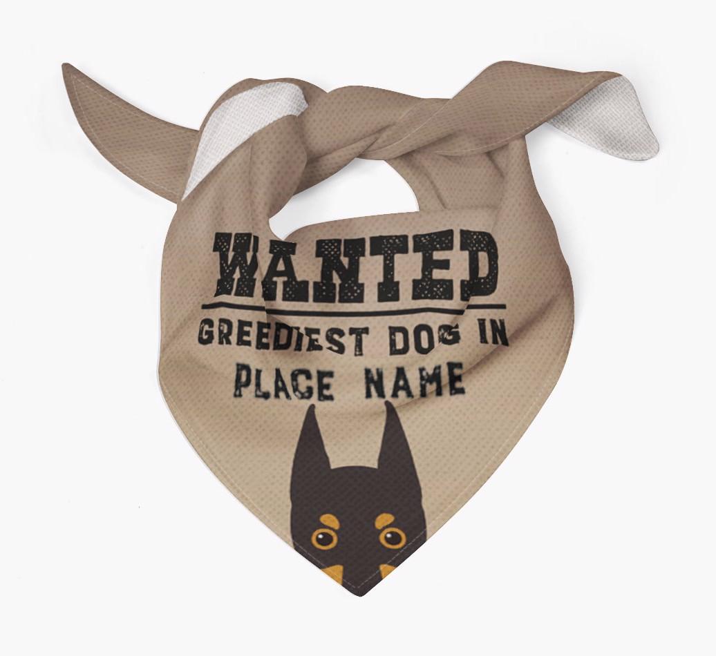 'Wanted' - Personalized {breedFullName} Bandana
