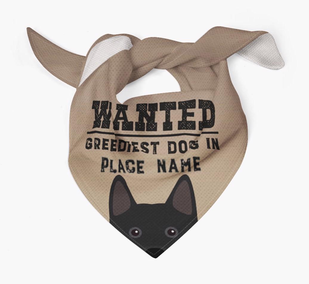 'Wanted' - Personalized {breedFullName} Bandana