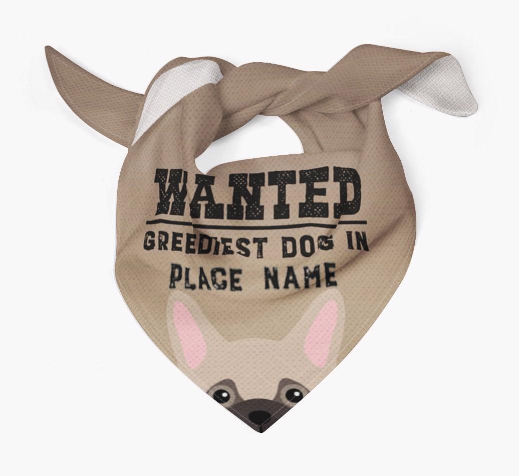'Wanted' - Personalized {breedFullName} Bandana