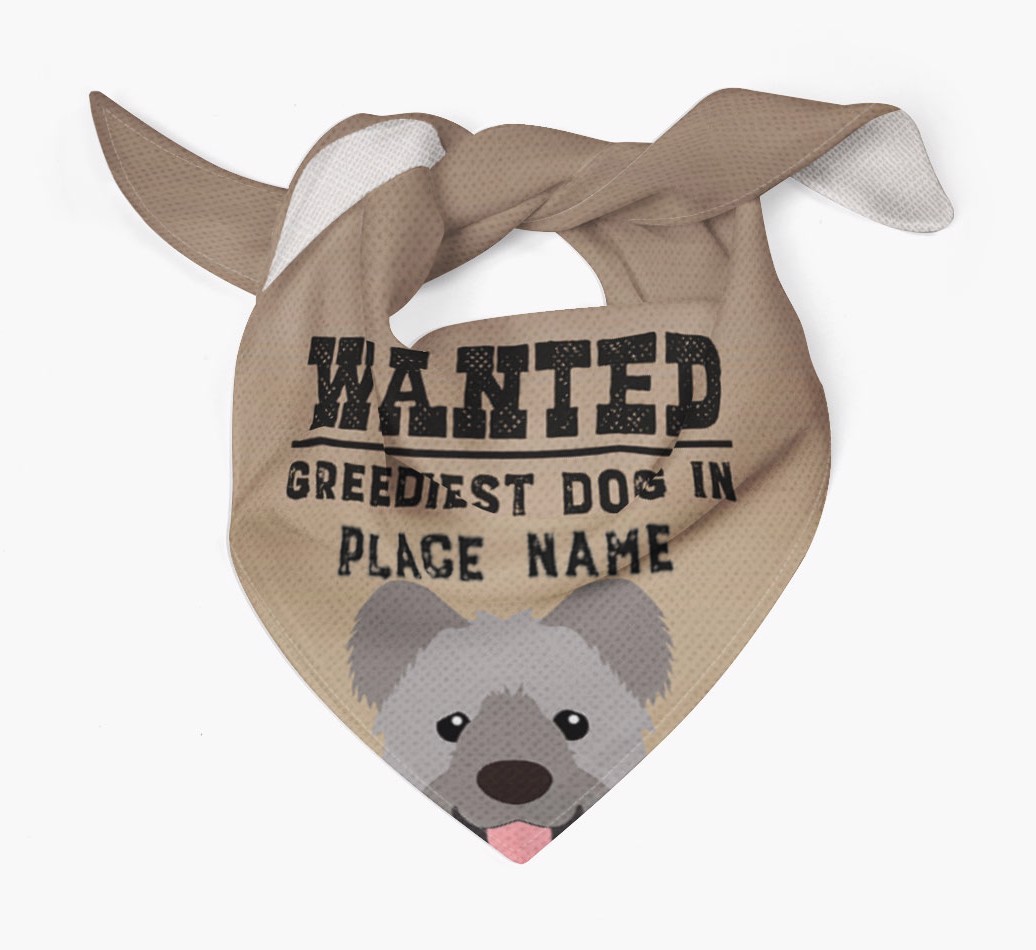 'Wanted' - Personalized {breedFullName} Bandana