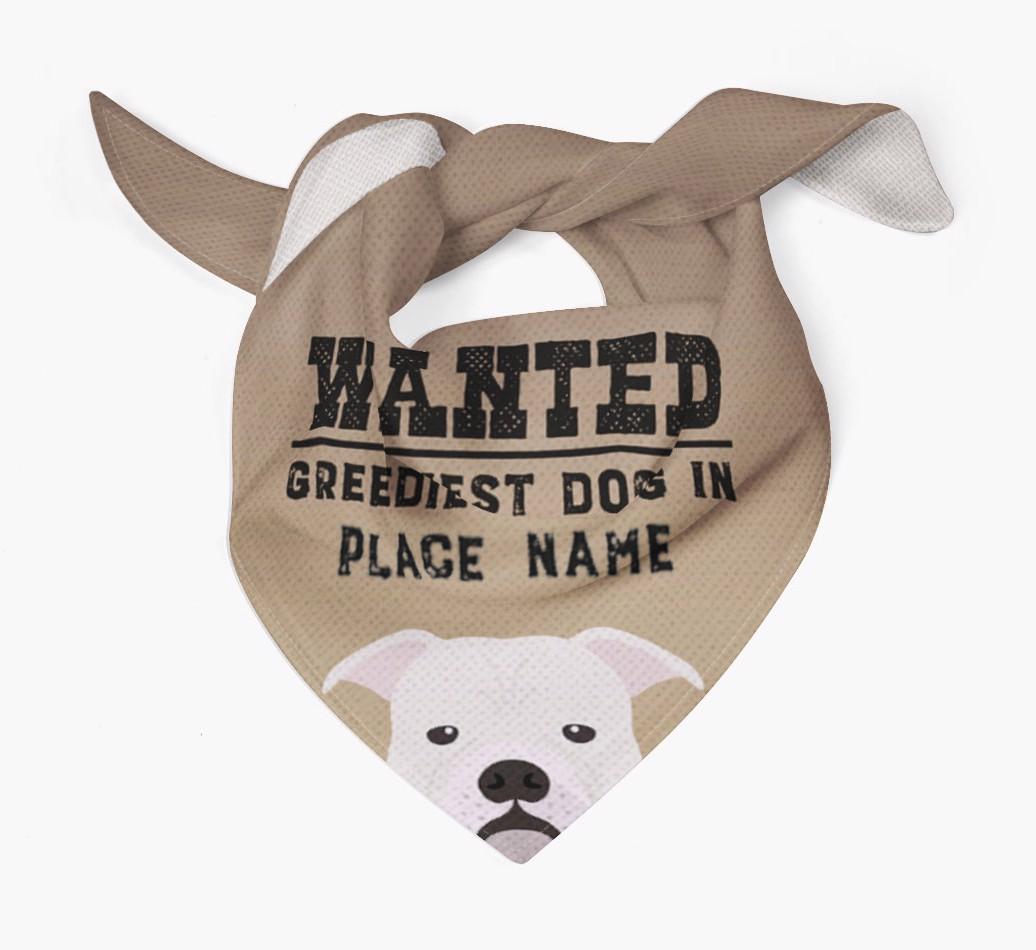 'Wanted' - Personalized {breedFullName} Bandana