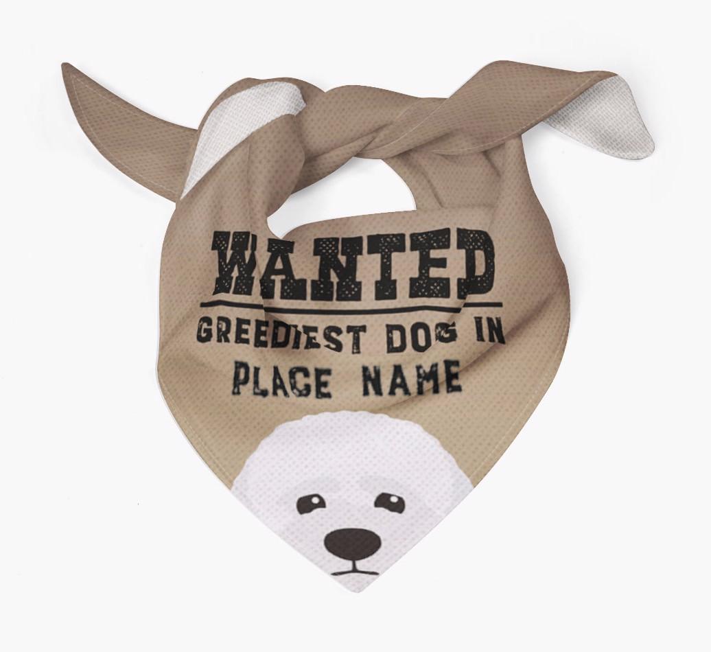 'Wanted' - Personalized {breedFullName} Bandana