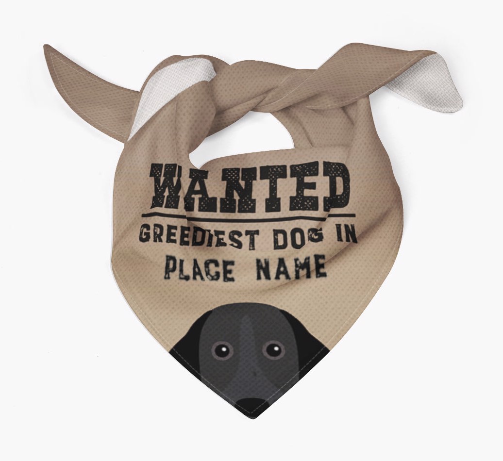 'Wanted' - Personalized {breedFullName} Bandana